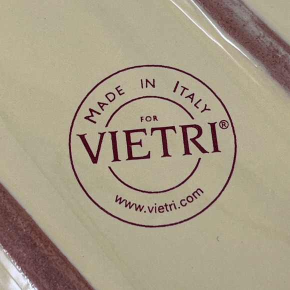 VIETRI italy  16 1/4" x 7 5/8" Oval Serving Dish Tray Platter Volcanic Red - Picture 4 of 7